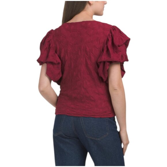 KAKTUS Puff Sleeve Knit Top - Picture 2 of 3